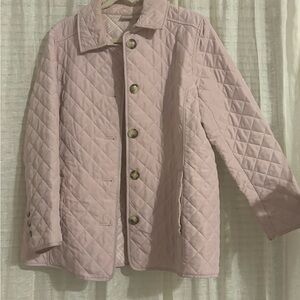 Chico's Light Pink Quilted Puffer Jacket size 3
